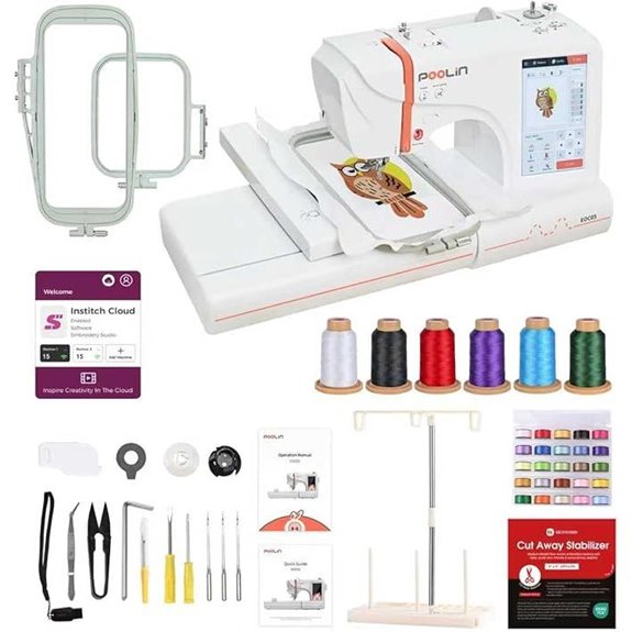 Poolin EOC05 Embroidery Machine with Touch Screen