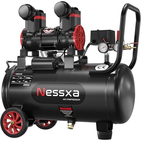 10 Gallon 2HP Portable Oil-Free Air Compressor
