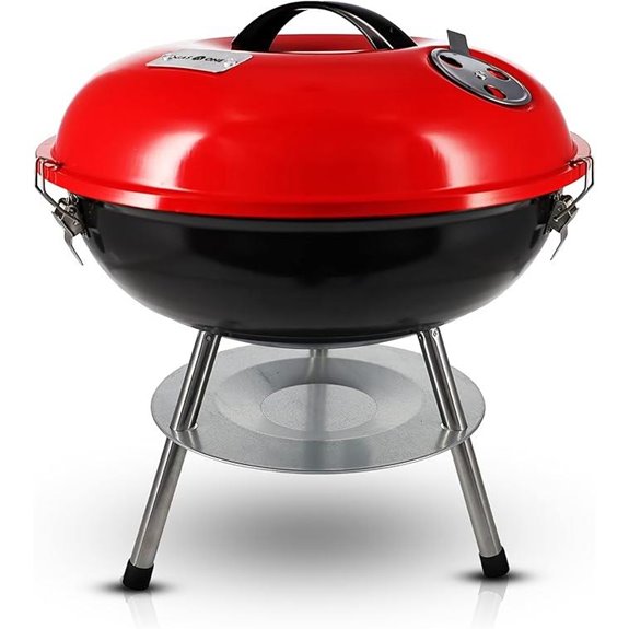 Gas One 14-inch Portable Charcoal Grill with Lid
