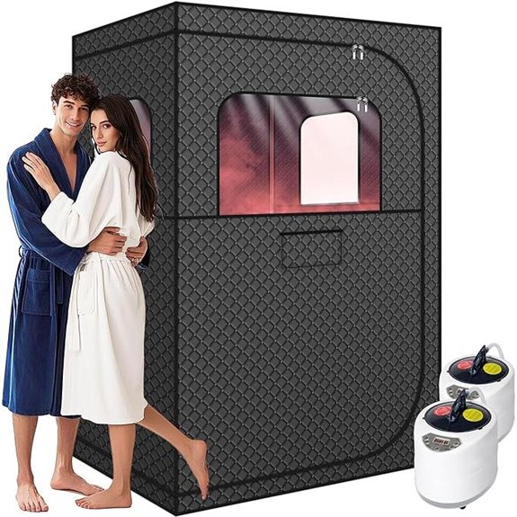MIXC Portable 2-Person Home Steam Sauna with Chairs