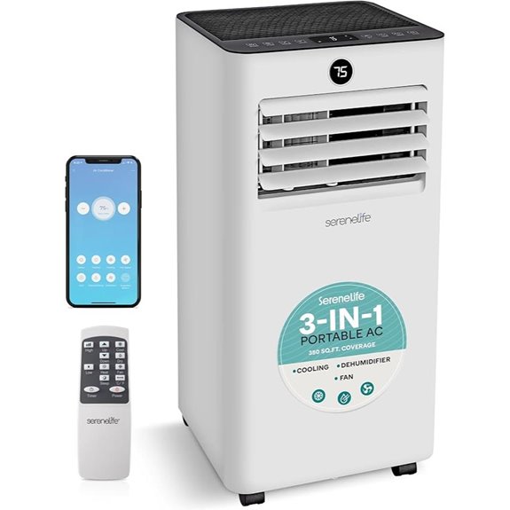 SereneLife 10,000 BTU Portable AC with WiFi