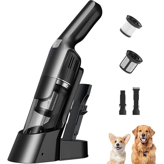 Cordless Handheld Vacuum Cleaner with Crevice Tool