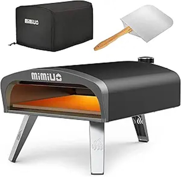 Mimiuo Portable Gas Pizza Oven with 13-inch Stone