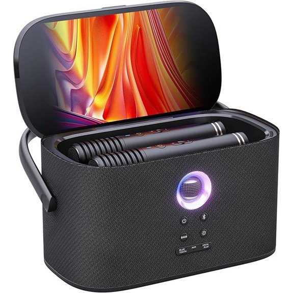 Ikarao Portable Karaoke Machine with Microphones and TV Link