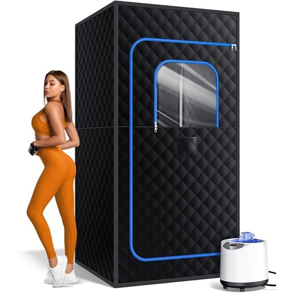 Portable Home Steam Sauna Tent with Steamer and Remote