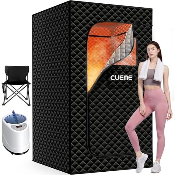 Portable Full-Body Steam Sauna Tent with Folding Chair