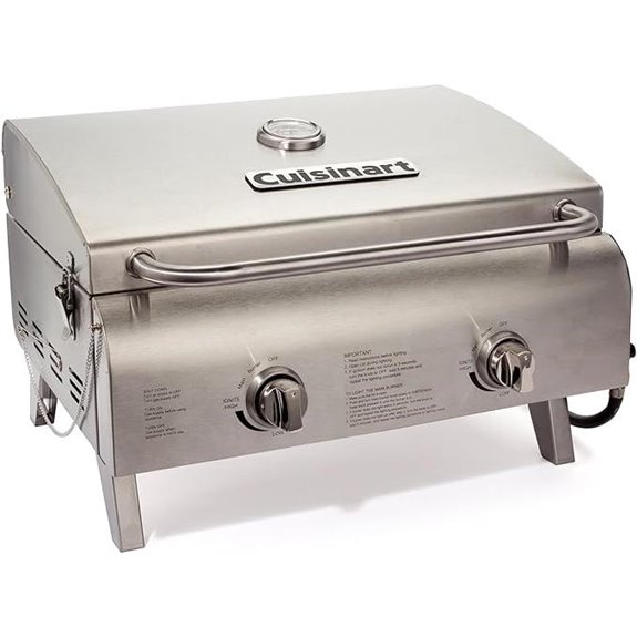 Cuisinart Portable Propane Gas Grill 2-Burner Stainless