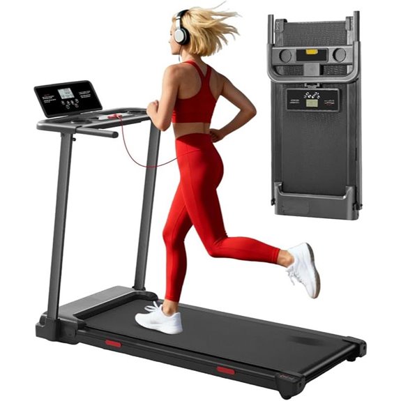 Portable Treadmill with Handles for Home and Office