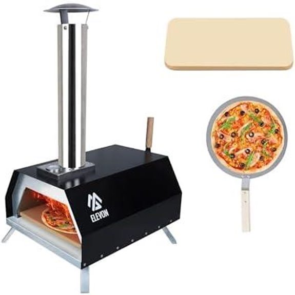 Elevon Portable Wood-Fired Pizza Oven with Pizza Stone
