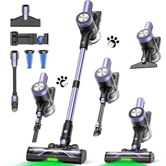 Cordless Vacuum Cleaner 46KPa/500W Self-Standing Pet Hair