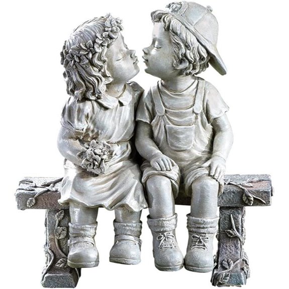 First Kiss Puppy Love Garden Sculpture