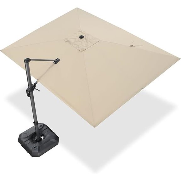 Purple Leaf 9' x 11.5' Cantilever Patio Umbrella