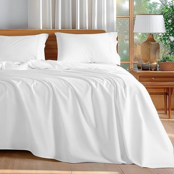 Shilucheng Queen Cotton Sheets Set 600 TC 4 pcs