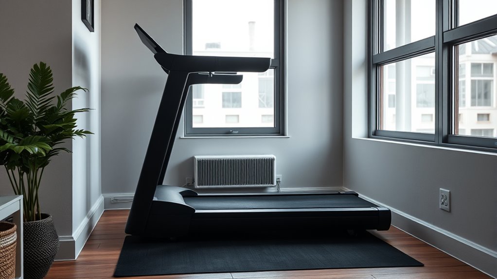 quiet space saving treadmill features