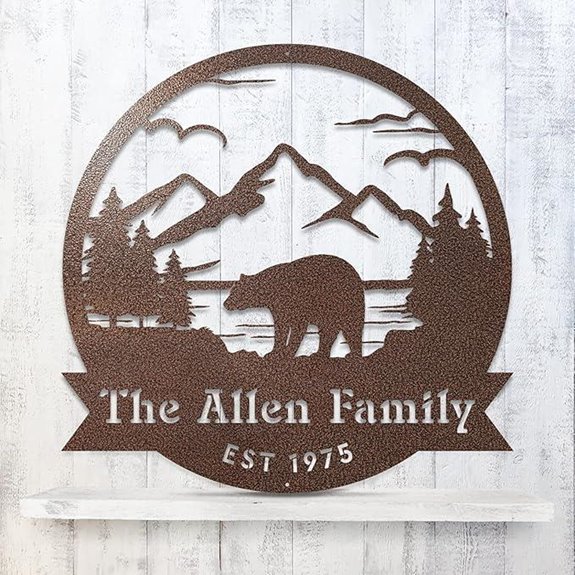 RealSteel Custom Bear Metal Sign - Outdoor Wall Decor