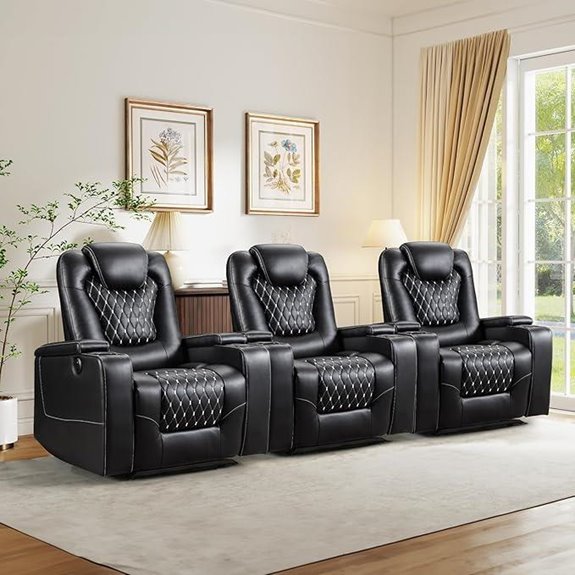ANJ Power Recliner Set of 3 with USB and Storage