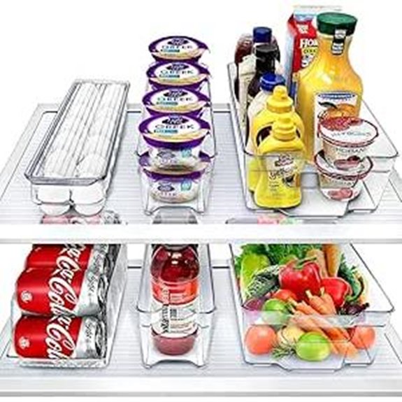 Sorbus Refrigerator Organizer Set with Bins and Egg Holder