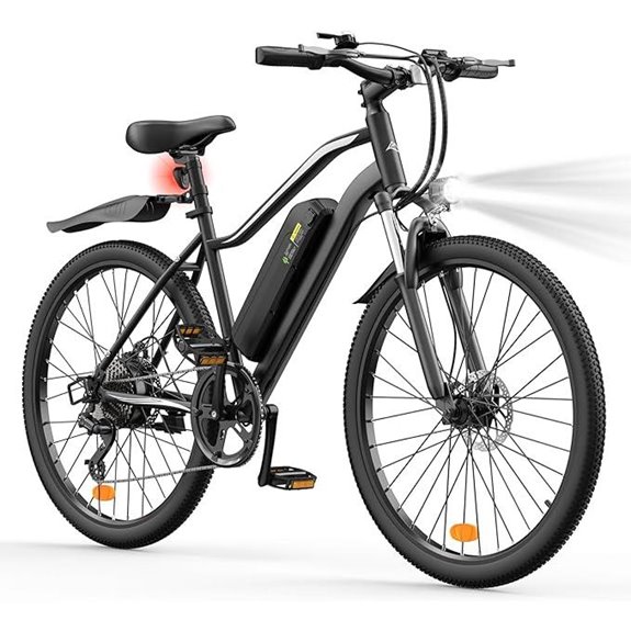 Electric Bike with Removable Battery and Shock Absorber