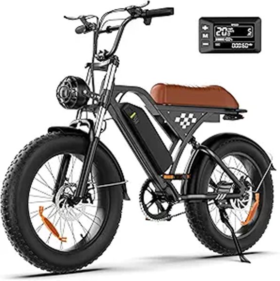 Electric Bike with Removable Battery and Shock Absorber