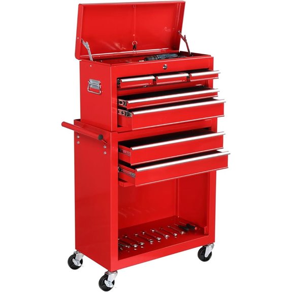 TUFFIOM 8-Drawer Rolling Tool Chest with Wheels