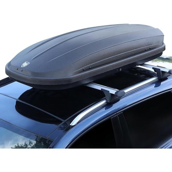 Roof-mounted Cargo Box with Secure Straps & Keys