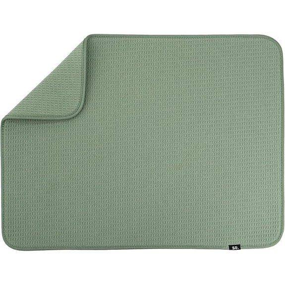 S&T INC. XL Dish Drying Mat Sage Green