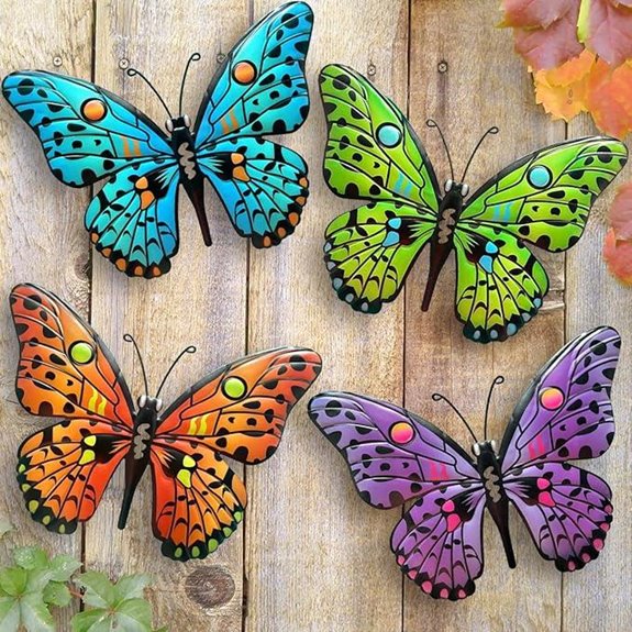 Metal Butterfly Wall Decor (4 Pack)