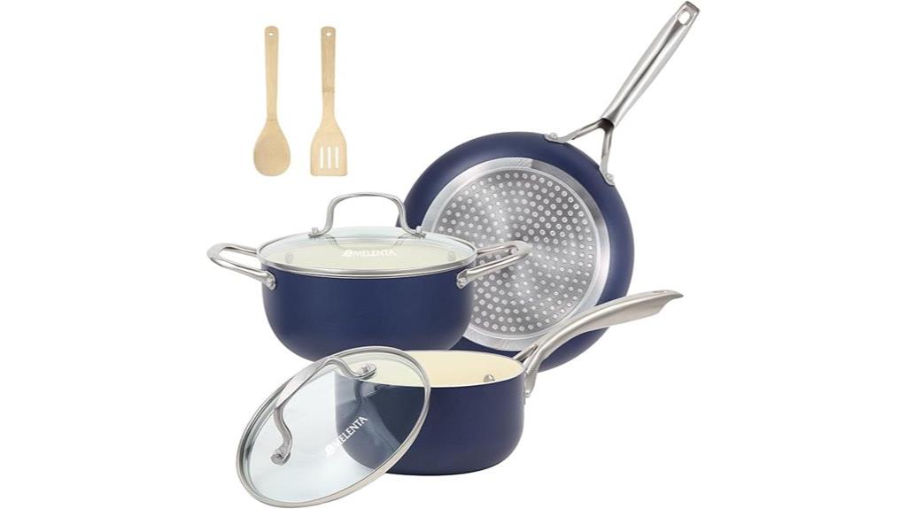 seven piece ceramic cookware