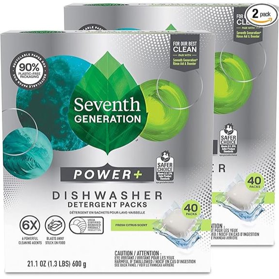 Seventh Generation Power Plus Dishwasher Detergent Packs (2)