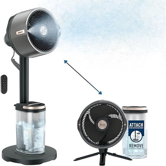 Shark FlexBreeze Pro Mist Fan with Misting and Oscillation