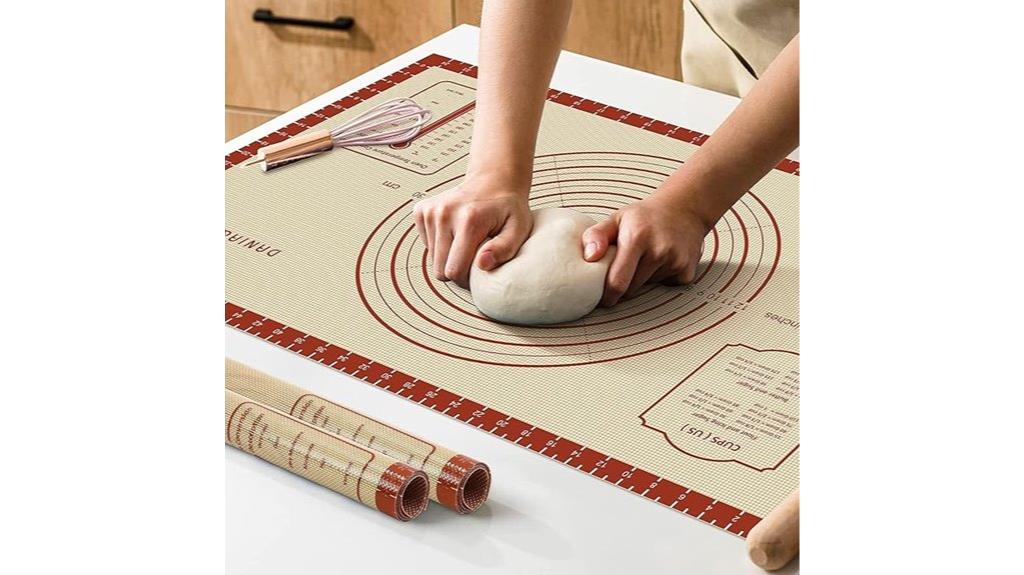 silicone baking mat measurements