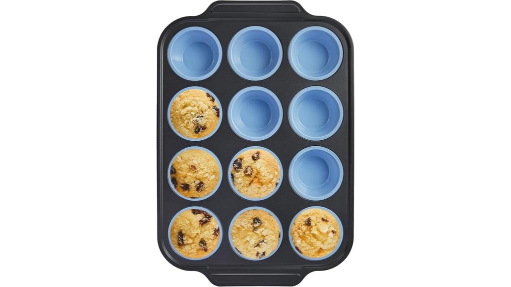 silicone muffin pans metal
