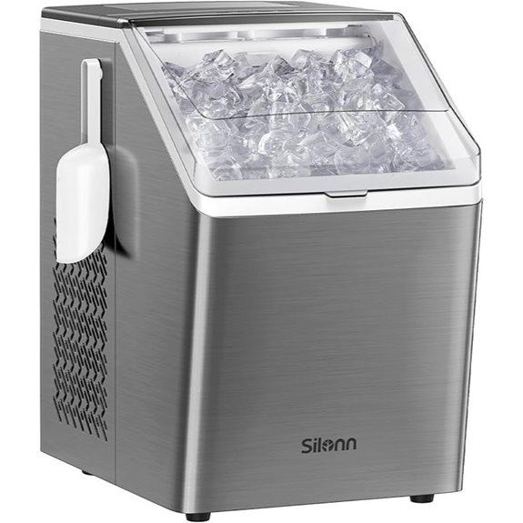 Silonn Countertop Ice Maker 44lbs/Day Self-Cleaning