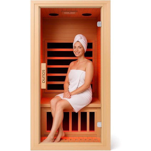 Homsido Infrared Sauna for 1 Person with LCD Control