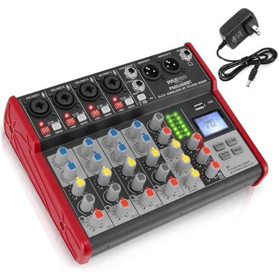 PYLE 6-Channel Bluetooth Audio Mixer Console