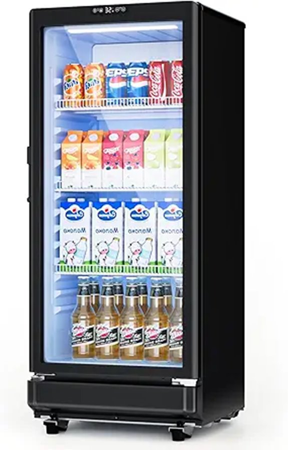 6 Cu.Ft Commercial Glass Door Beverage Refrigerator