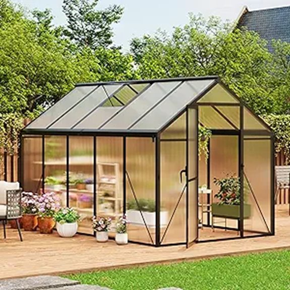 6-Pack 10 ft Greenhouse Kits with Vent and Lockable Door
