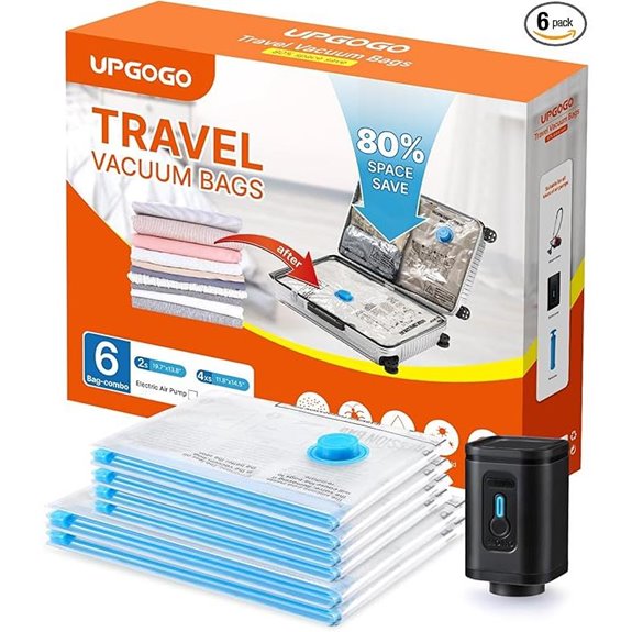 Travel Vacuum Bags Set (6 Pack)
