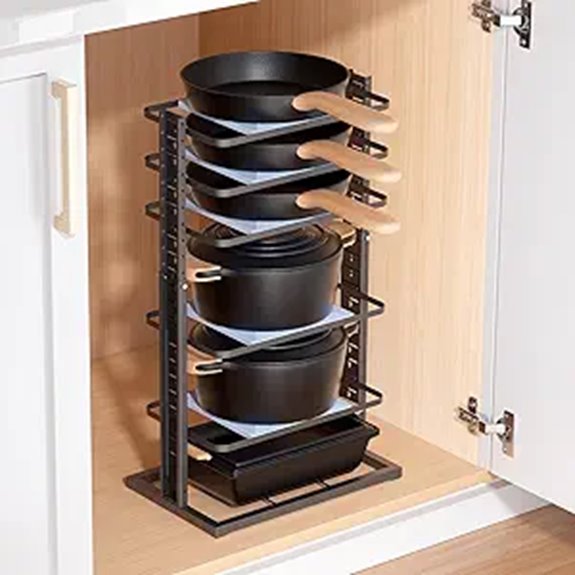 LAMU 6-Tier Pot Organizer for Cabinets