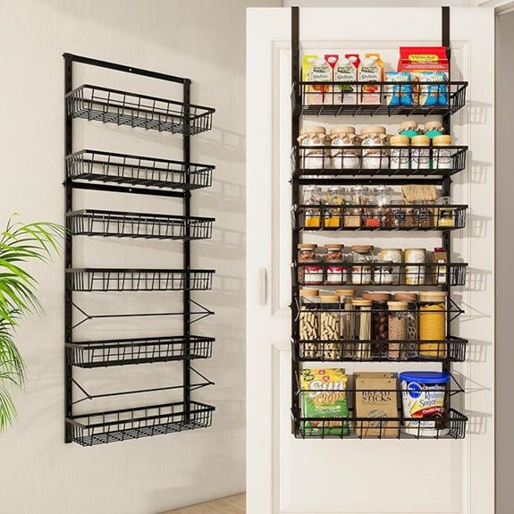 Over-The-Door 6-Tier Pantry Organizer and Spice Rack