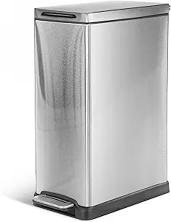 Home Zone Living 12 Gallon Slim Kitchen Trash Can