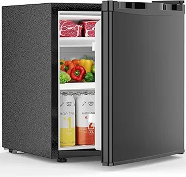 Mini Fridge with Freezer Compact Energy Efficient Black