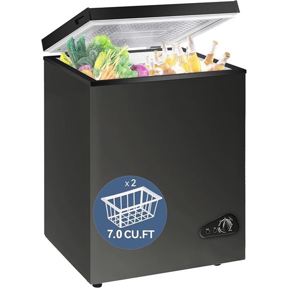 7.0 Cu Ft Chest Freezer with Adjustable Thermostat