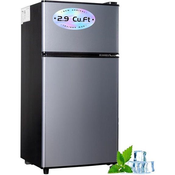 2.9 Cu.Ft Compact Double Door Mini Fridge