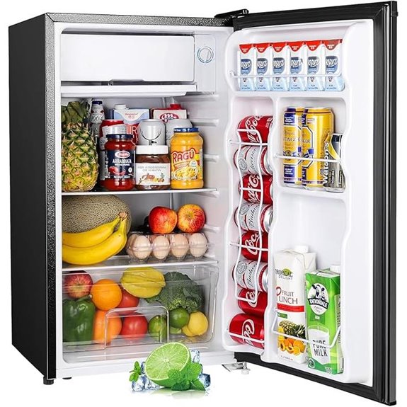 Upstreman 3.2 Cu.Ft Mini Fridge with Freezer