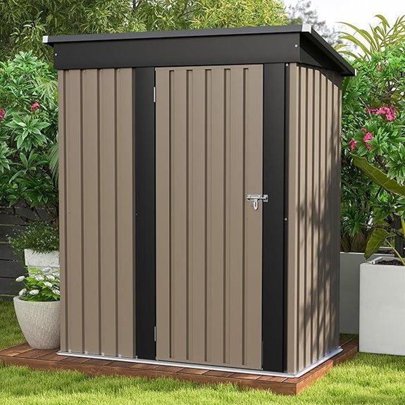 Patiowell 5x3 ft Outdoor Metal Storage Shed