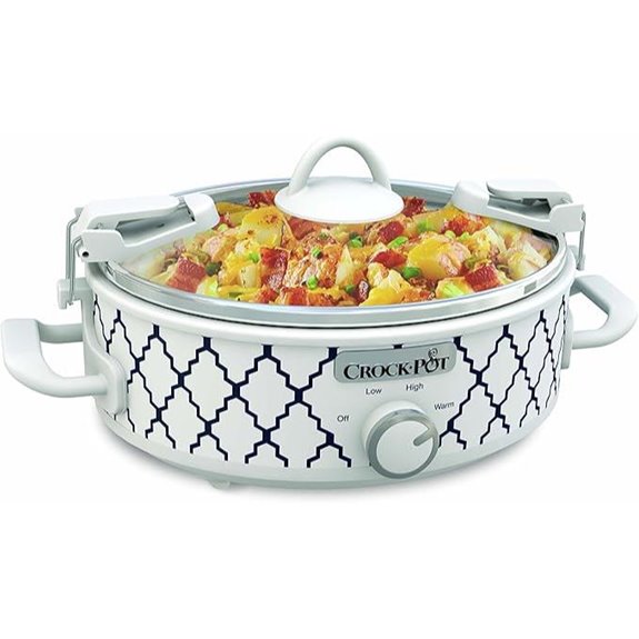 Crock-Pot 2.5 Quart White/Blue Slow Cooker