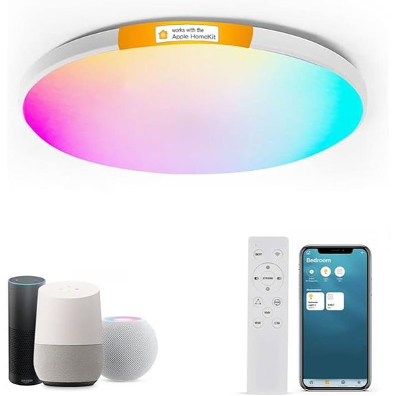 Smart Ceiling Light with HomeKit Alexa Google 24W