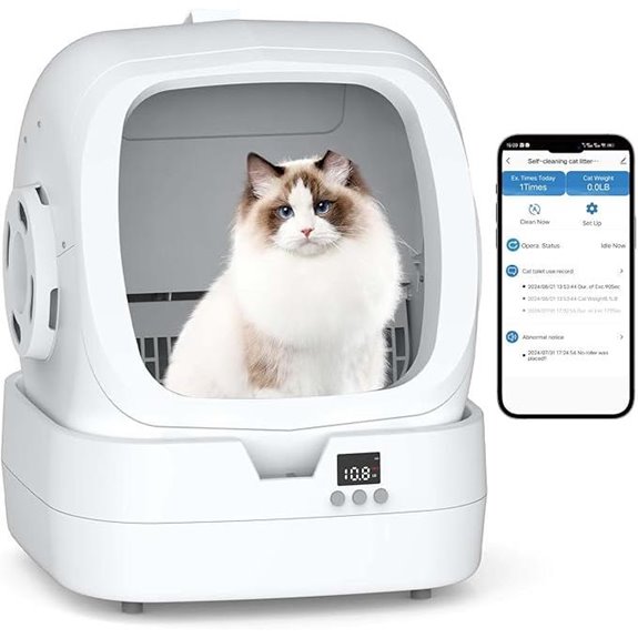 Automatic Self-Cleaning Cat Litter Box with App