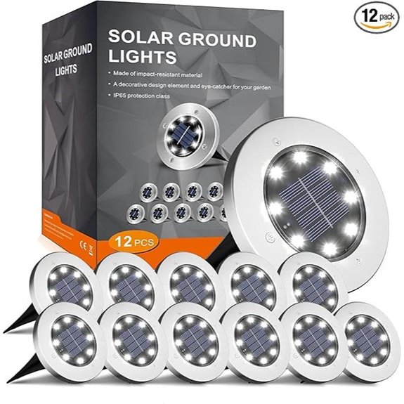 INCX Solar Pathway Garden Lights 12-Pack Waterproof
